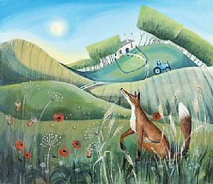Fox In The Meadow by Carolyn Pavey