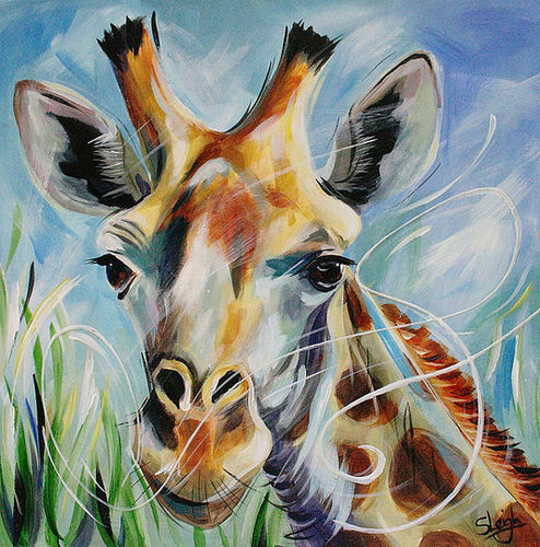 Giraffe by Susan B Leigh