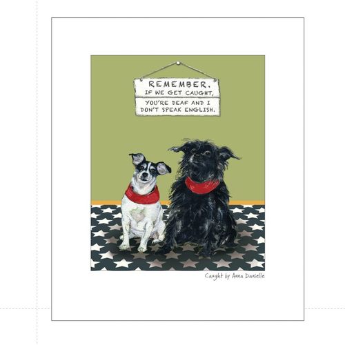 Terrier Dogs Art Print - Caught