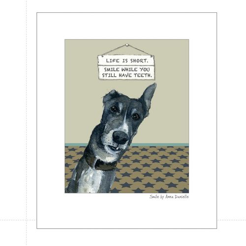 Greyhound Art Print - Smile