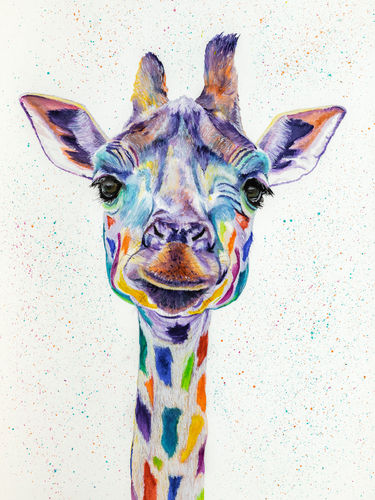 Rainbow Giraffe by Christine Purdy