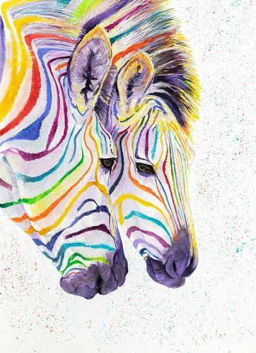 Rainbow Zebras by Christine Purdy