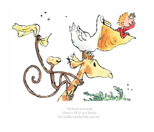 Roald Dahl The Giraffe, The Pelly And Me - No Book Ever Ends by Quentin Blake