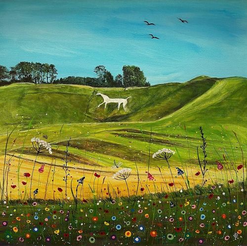 Wiltshire White Horse by Christine Purdy