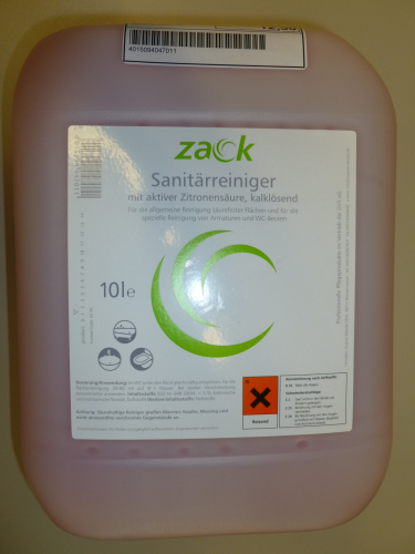 Zack Sanitärreiniger 10 Liter°