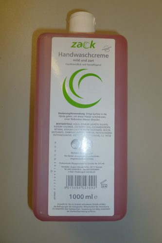 Zack Handwaschcreme rosa - 1 l Kanister*
