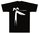 Round Neck T-Shirt with Large Front Facing Logo - Black - Medium