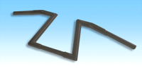 Fehling Fat -Bar Z-Lenker schwarz D = 1 3/16 /  30mm H 23cm, Riserklemmung 1 Zoll