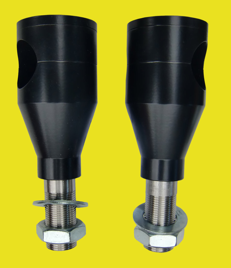 Riser / Lenkerhalter schwarz beschichtet 7,5cm hoch mit Kabelinneführung für 1 1/4 Zolllenker