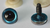 Sicherheitsaugen perlblau metallic m. schwarzer Pupille - Augen aus Kunststoff, 1 Paar