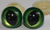 Sicherheitsaugen - Katzenaugen, Paar, goldgrün metallic mit schwarzer Pupille - Augen aus Kunststoff