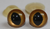 Sicherheitsaugen - Katzenaugen, Paar, goldgelb metallic mit schwarzer Pupille - Augen aus Kunststoff