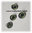 Glasaugen, Katzenaugen, mattgrün hintermalt mit schwarzer Schlitz-Pupille, Paar