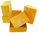 Schachtel-Set, Shiborizome, orange-gelb, 4 Kartons, groß