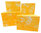 Schachtel-Set, Shiborizome, orange-gelb, 4 Kartons, groß
