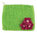 Handgefilztes Täschchen mit Reißverschluss, 14,5 x 11 cm, Blümchen, grün