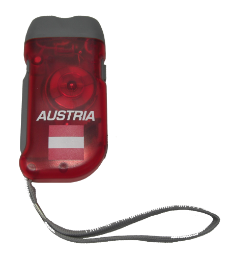 SideKick Dynamolampe "Austria" rot transparent