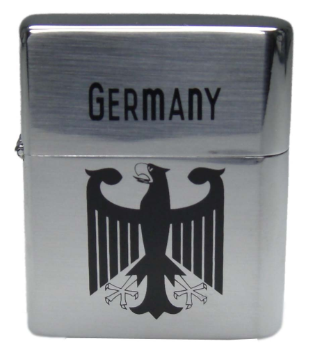 Z-Plus "Germany" mit Adler, chrom gebürstet, Druck schwarz