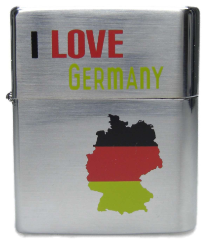 Z-Plus "Germany" I LOVE GERMANY, chrom gebürstet, Druck bunt