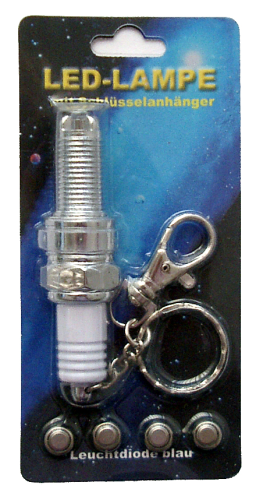 LED-Lampe "Zündkerze", blau