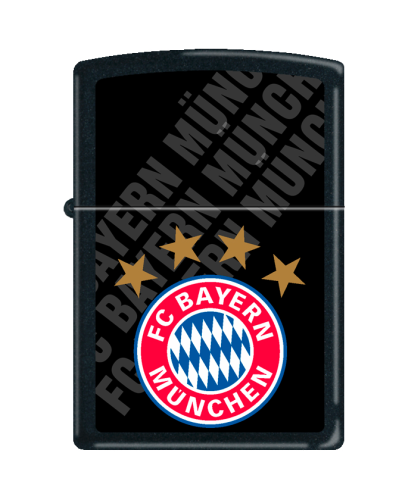 "FC Bayern" Zippo black matt mit Druck