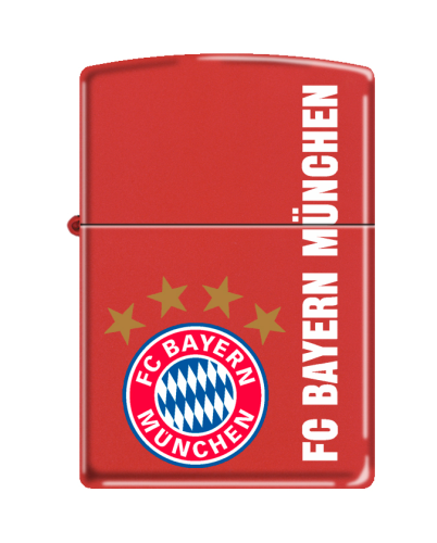 "FC Bayern" Zippo rot matt mit Druck