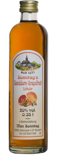Sanddorn-Grapefruit-Likör 20% Vol.